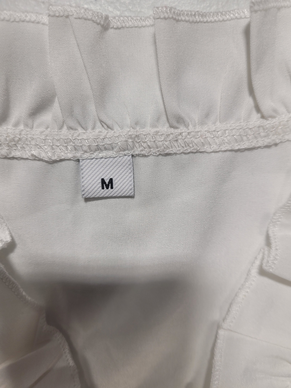 Sleeveless Ruffle Front Shell Top - White - Picture 2 of 3